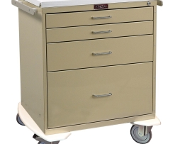 Harloff 6350 Anesthesia Procedure Cart Classic Line Four Drawer