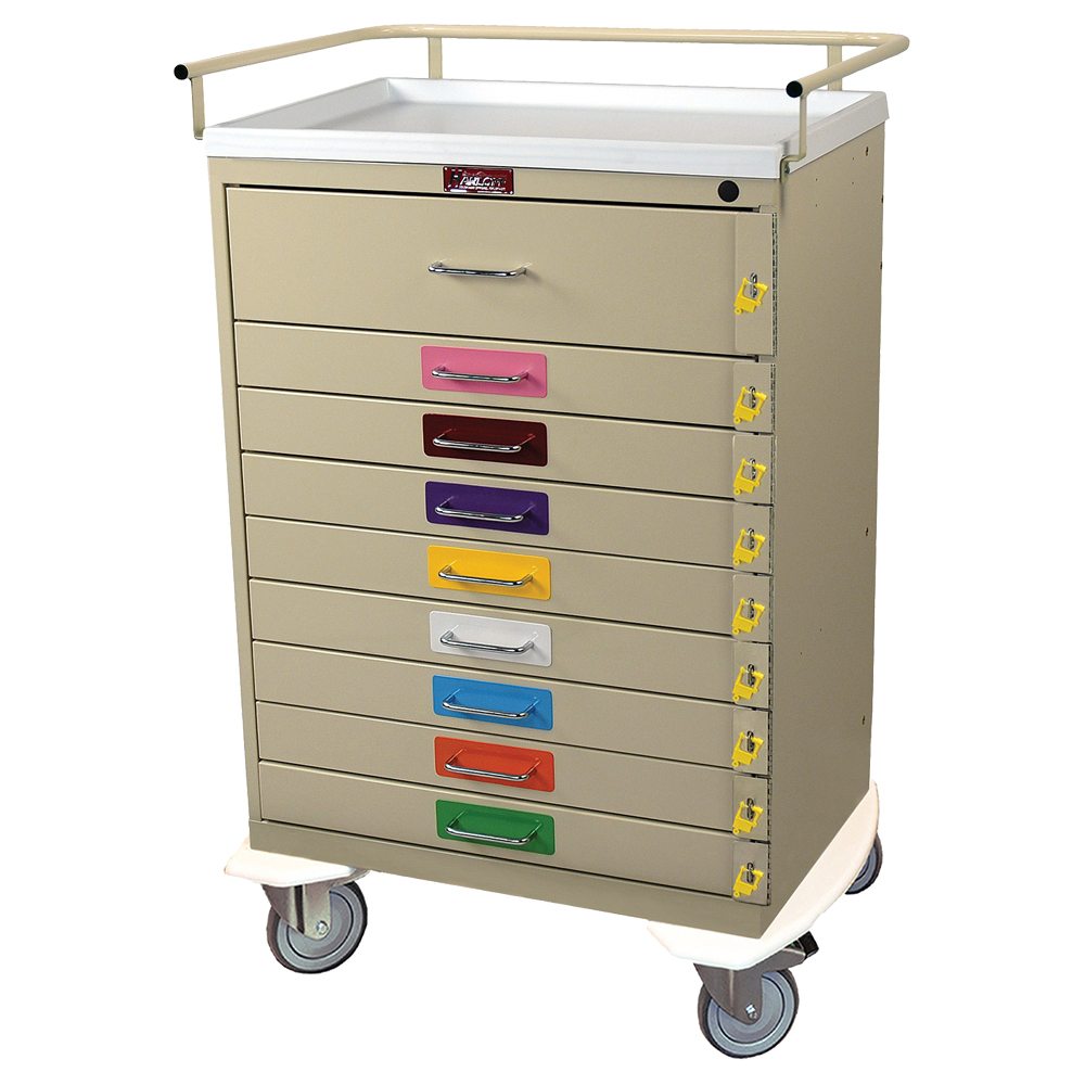 Harloff 6400PEC Pediatric Emergency Cart Nine Drawer