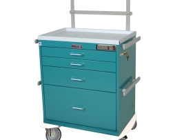 Harloff 7351E Anesthesia Procedure Cart Classic Series Four Drawer