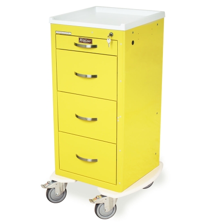 Harloff MDS1830K04 M-Series Tall Infection Control Cart Four Drawer