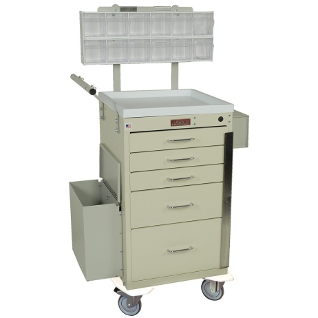 Harloff 3245BPB Treatment Procedure Cart Mini Line Five Drawer