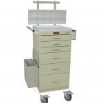 Harloff 3256LPB Phlebotomy Treatment Cart Mini Line Six Drawer