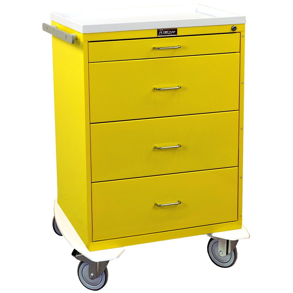 Harloff 6520 Infection Control Cart Classic Line Four Drawer