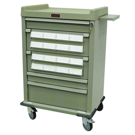 Harloff AL16CS-5 Medication Cart Aluminum 16 Bin Cassette