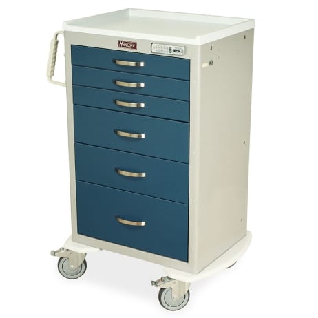 Harloff MDS2430E06 Procedure Cart M-Series E-Lock Six Drawer