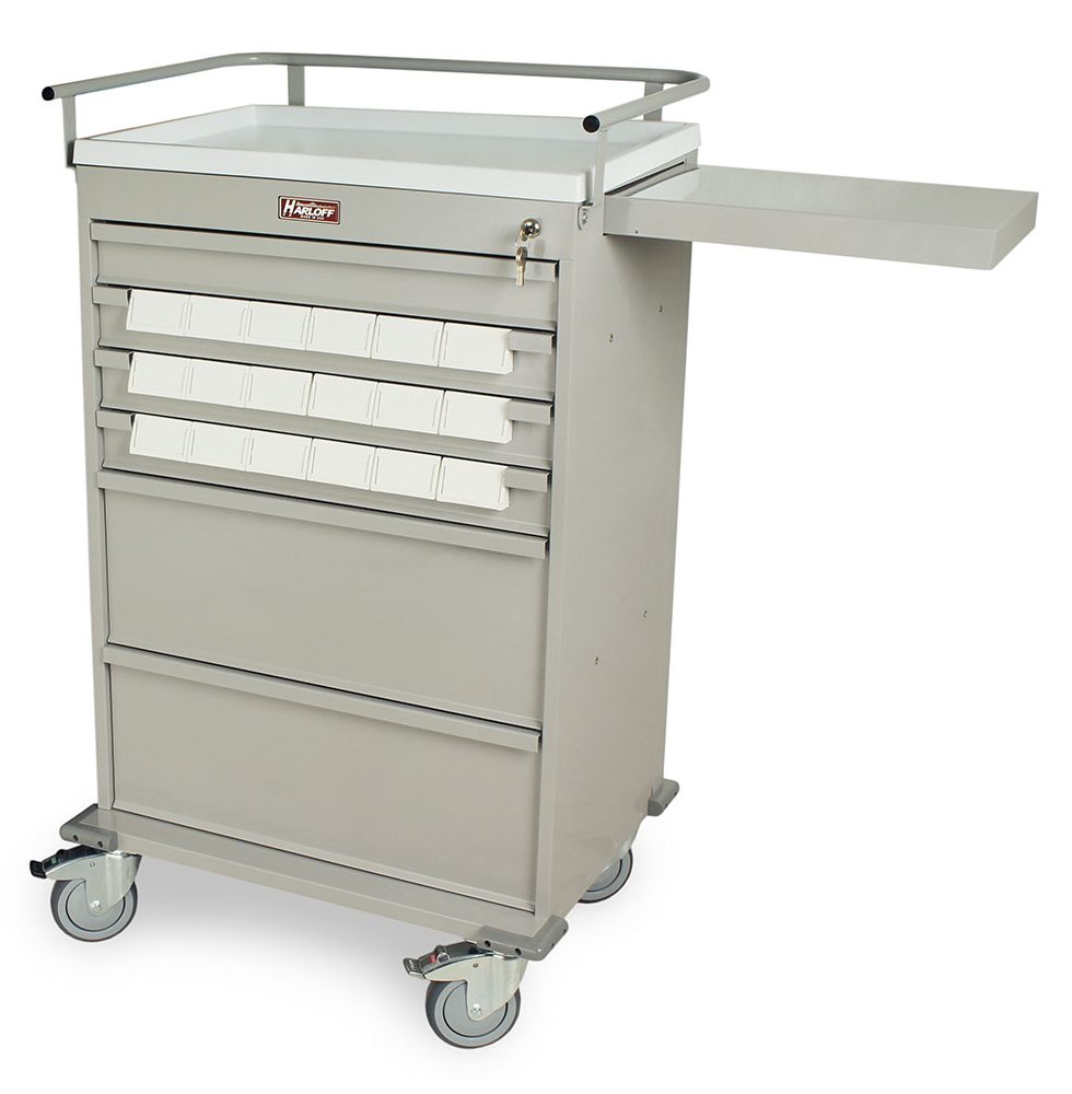 Harloff VLT18BIN3 Med-Bin Medication Cart Value Line