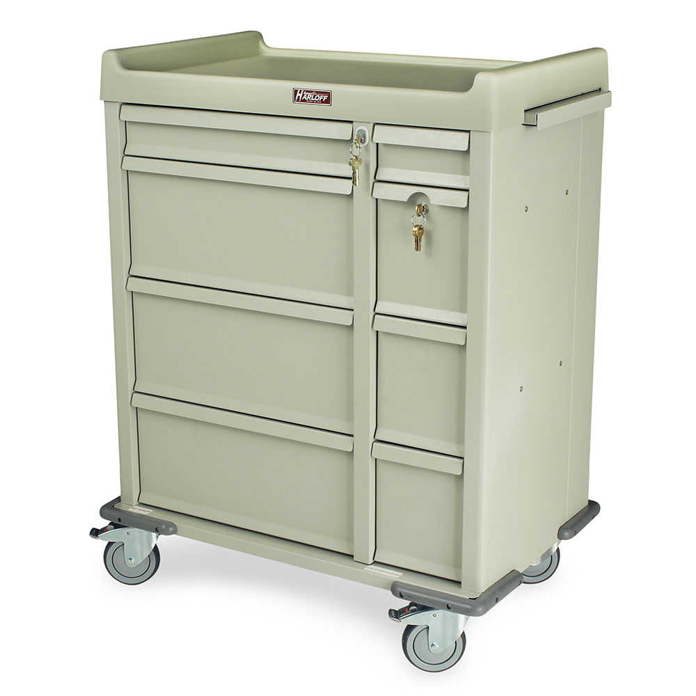 Harloff SL36BIN5 Standard 36 - 5 Med-Bins Medication Cart Key Locks