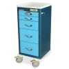 Harloff MDS1830E05 Anesthesia Cart M-Series E-Lock Tall Five Drawer