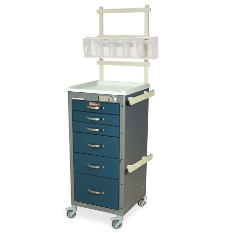 Harloff M3DS1830E06+MD18-ANS M-Series Thin Anesthesia Cart Six Drawer