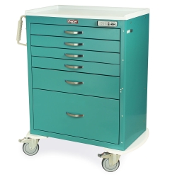 Harloff MDS3030E16 Procedure Cart Tall M-Series Six Drawer