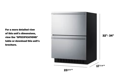 Summit ASDR2414 Commercial 2 Drawer Refrigerator - Image 2